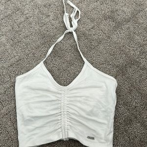 white Hollister halter top